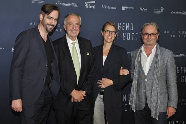 Alain Gsponer, Bernd Neumann, Sophia Aldenhoven, Uli Aselmann Ankunft zur Premiere Jugend ohne Gott im Kino Zoo Palast in Berlin, am 22.08.2017