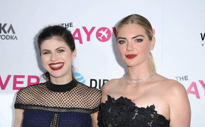 August 23, 2017 - Hollywood, California, U.S. - Alexandra Daddario, Kate Upton attends The Los Angeles Premiere of The Layover held at the Arclight Theater in Hollywood, California on August 23, 2017. 2017 Hollywood U.S. - ZUMAl86_ 20170823_zaf_l86_088 Copyright: xDavexLongendykex
