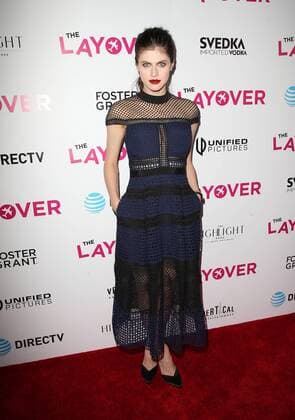 August 23, 2017 - Hollywood, CA, U.S. - 23 August 2017 - Hollywood, California - Alexandra Daddario. Premiere Of DIRECTV And Vertical Entertainment s The Layover held at ArcLight Hollywood. Photo Credit: Faye Sadou AdMedia Hollywood U.S. - ZUMAa123 20170823_zaa_a123_087 Copyright: xFayexSadouAdmediax