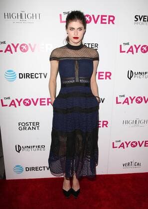 August 23, 2017 - Hollywood, CA, U.S. - 23 August 2017 - Hollywood, California - Alexandra Daddario. Premiere Of DIRECTV And Vertical Entertainment s The Layover held at ArcLight Hollywood. Photo Credit: Faye Sadou AdMedia Hollywood U.S. - ZUMAa123 20170823_zaa_a123_095 Copyright: xFayexSadouAdmediax