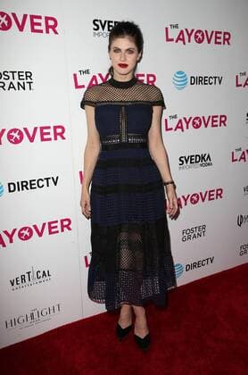 August 23, 2017 - Hollywood, CA, U.S. - 23 August 2017 - Hollywood, California - Alexandra Daddario. Premiere Of DIRECTV And Vertical Entertainment s The Layover held at ArcLight Hollywood. Photo Credit: Faye Sadou AdMedia Hollywood U.S. - ZUMAa123 20170823_zaa_a123_098 Copyright: xFayexSadouAdmediax