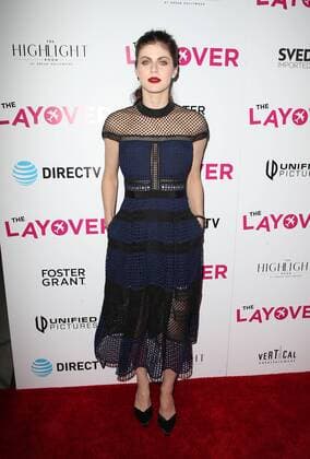 August 23, 2017 - Hollywood, CA, U.S. - 23 August 2017 - Hollywood, California - Alexandra Daddario. Premiere Of DIRECTV And Vertical Entertainment s The Layover held at ArcLight Hollywood. Photo Credit: Faye Sadou AdMedia Hollywood U.S. - ZUMAa123 20170823_zaa_a123_104 Copyright: xFayexSadouAdmediax
