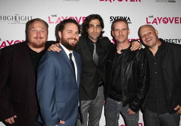 August 23, 2017 - Hollywood, CA, U.S. - 23 August 2017 - Hollywood, California - Keith Kjarval, Tyler Jackson and Guest. Premiere Of DIRECTV And Vertical Entertainment s The Layover held at ArcLight Hollywood. Photo Credit: Faye Sadou AdMedia Hollywood U.S. - ZUMAa123 20170823_zaa_a123_130 Copyright: xFayexSadouAdmediax