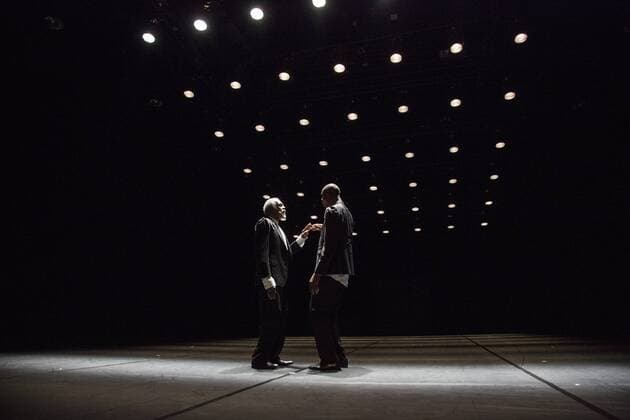 EMBARGO SPERRFRIST Three Stages by Richard Siegal, Ruhrtriennale, PACT Zollverein, Essen, Germany SPERRFRIST EMBARGO bis to 7:00pm, 25 August 2017 Essen, Germany, 23 August 2017. Pictured: Gus Solomons Jr and Corey Scott-Gilbert in Model . American choreographer Richard Siegal presents Three Stages: Model , In Medias Res and as a world premiere El Dorado at PACT Zollverein for the Ruhrtriennale cultural festival 2017. For editorial use only in connection with Ruhrtriennale reporting
