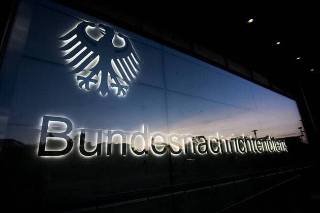 Aufnahme des Schriftzuges Bundesnachrichtendienst an der neuen Zentrale vom Bundesnachrichtendienst (BND) auf der Chausseestrasse in Berlin, 23.08.2017. Berlin Deutschland Copyright: xFlorianxGaertner photothek.netx