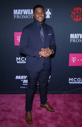 August 26, 2017 - Las Vegas, NV, U.S. - 26 August 2017 - Las Vegas, NV - Pooch Hall. Mayweather vs McGregor pre-fight VIP Red Carpet at T-Mobile Arena. Credit: mjt AdMedia Las Vegas U.S. - ZUMAa123 20170826_zaa_a123_094 Copyright: xMjtAdmediax