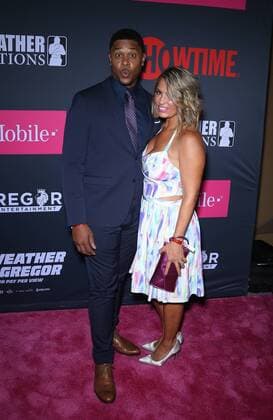 August 26, 2017 - Las Vegas, NV, U.S. - 26 August 2017 - Las Vegas, NV - Pooch Hall, Linda Hall. Mayweather vs McGregor pre-fight VIP Red Carpet at T-Mobile Arena. Credit: mjt AdMedia Las Vegas U.S. - ZUMAa123 20170826_zaa_a123_112 Copyright: xMjtAdmediax
