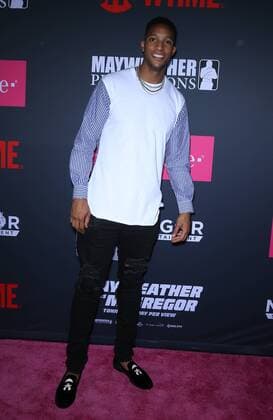 August 26, 2017 - Las Vegas, NV, U.S. - 26 August 2017 - Las Vegas, NV - Evan Turner. Mayweather vs McGregor pre-fight VIP Red Carpet at T-Mobile Arena. Credit: mjt AdMedia Las Vegas U.S. - ZUMAa123 20170826_zaa_a123_145 Copyright: xMjtAdmediax