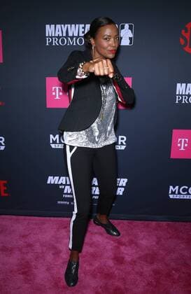 August 26, 2017 - Las Vegas, NV, U.S. - 26 August 2017 - Las Vegas, NV - Aisha Tyler. Mayweather vs McGregor pre-fight VIP Red Carpet at T-Mobile Arena. Credit: mjt AdMedia Las Vegas U.S. - ZUMAa123 20170826_zaa_a123_163 Copyright: xMjtAdmediax