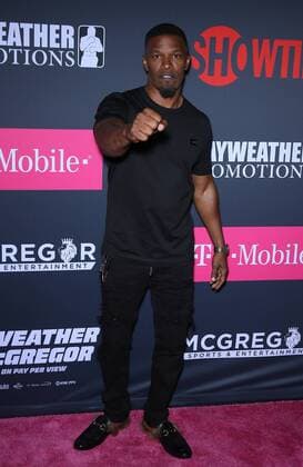 August 26, 2017 - Las Vegas, NV, U.S. - 26 August 2017 - Las Vegas, NV - Jamie Foxx. Mayweather vs McGregor pre-fight VIP Red Carpet at T-Mobile Arena. Credit: mjt AdMedia Las Vegas U.S. - ZUMAa123 20170826_zaa_a123_186 Copyright: xMjtAdmediax