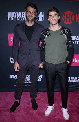 August 26, 2017 - Las Vegas, NV, U.S. - 26 August 2017 - Las Vegas, NV - The Chainsmokers. Mayweather vs McGregor pre-fight VIP Red Carpet at T-Mobile Arena. Credit: mjt AdMedia Las Vegas U.S. - ZUMAa123 20170826_zaa_a123_193 Copyright: xMjtAdmediax