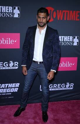 August 26, 2017 - Las Vegas, NV, U.S. - 26 August 2017 - Las Vegas, NV - Amir Khan. Mayweather vs McGregor pre-fight VIP Red Carpet at T-Mobile Arena. Credit: mjt AdMedia Las Vegas U.S. - ZUMAa123 20170826_zaa_a123_198 Copyright: xMjtAdmediax