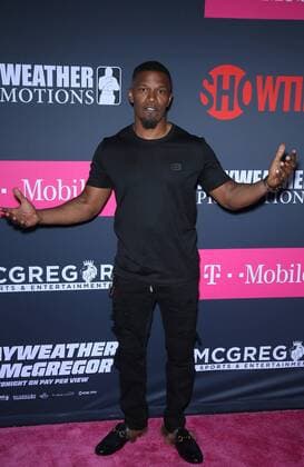 August 26, 2017 - Las Vegas, NV, U.S. - 26 August 2017 - Las Vegas, NV - Jamie Foxx. Mayweather vs McGregor pre-fight VIP Red Carpet at T-Mobile Arena. Credit: mjt AdMedia Las Vegas U.S. - ZUMAa123 20170826_zaa_a123_209 Copyright: xMjtAdmediax