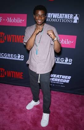 August 26, 2017 - Las Vegas, NV, U.S. - 26 August 2017 - Las Vegas, NV - Chadwick Boseman. Mayweather vs McGregor pre-fight VIP Red Carpet at T-Mobile Arena. Credit: mjt AdMedia Las Vegas U.S. - ZUMAa123 20170826_zaa_a123_220 Copyright: xMjtAdmediax