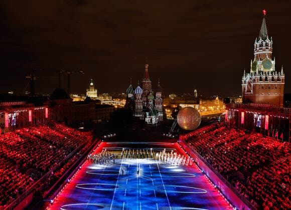 X International Military Music Festival Spasskaya Tower on Red Square.