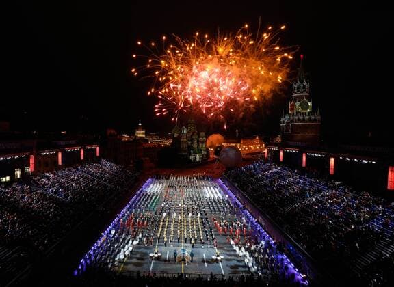X International Military Music Festival Spasskaya Tower on Red Square.