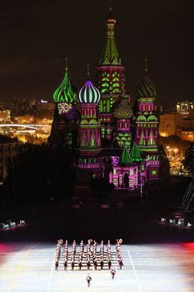X International Military Music Festival Spasskaya Tower on Red Square.