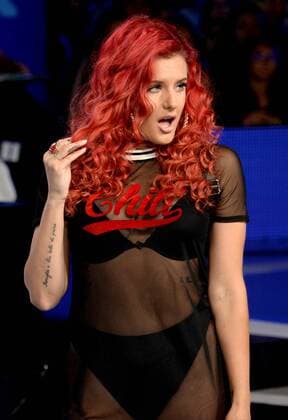 Justina Valentine arrives for the 34th annual MTV Video Music Awards at The Forum in Inglewood, California on August 27, 2017.  LAP201708270722 JIMxRUYMEN