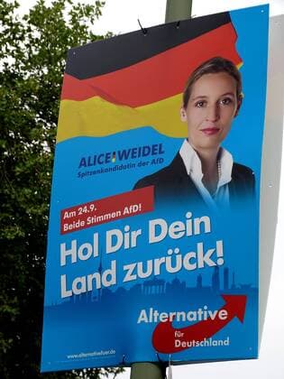 Plakat der AfD zum Bundestagswahlkampf 2017 in Deutschland Bundestagswahlkampf 2017 AfD Plakat