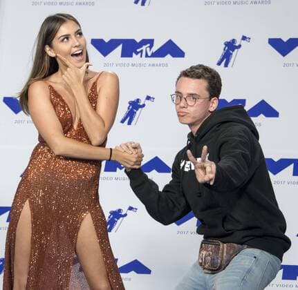 August 27, 2017 - Inglewood, California, U.S - Logic arrives at the 2017 MTV Video Music Awards held at the Fabulous Forum in Inglewood Los Angeles on Sunday afternoon. Inglewood U.S. - ZUMAb102 20170827_zaf_b102_090 Copyright: xDavidxBrox