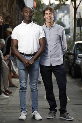 Bilder des Tages Paul Nkamani und Jakob Preuss bei der Premiere des Dokumentarfilms Als Paul über das Meer kam When Paul came over the Sea in der Filmpalette. Köln, 28.08.2017 Foto:xC.xHardtx xFuturexImage