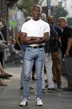 Paul Nkamani bei der Premiere des Dokumentarfilms Als Paul über das Meer kam When Paul came over the Sea in der Filmpalette. Köln, 28.08.2017 Foto:xC.xHardtx xFuturexImage