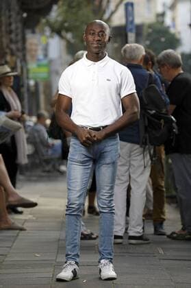 Paul Nkamani bei der Premiere des Dokumentarfilms Als Paul über das Meer kam When Paul came over the Sea in der Filmpalette. Köln, 28.08.2017 Foto:xC.xHardtx xFuturexImage