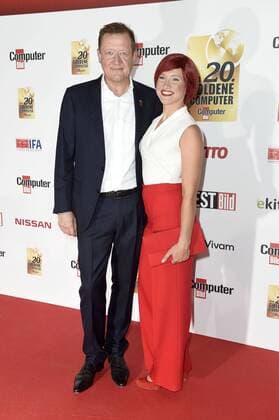 Hans Hamer und Miss IFA bei der Verleihung des Goldenen Computers 2017 im Axel-Springer-Haus. Berlin, 29.08.2017 Foto:xF.xKernx xFuturexImage