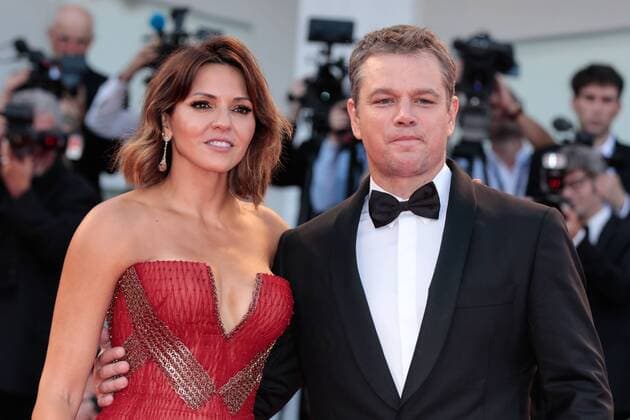 Foto IPP Daniele Cifala 30 08 2017 74 th Mostra Internazionale d Arte Cinematografica Festival del Cinema di Venezia nella foto : Matt Damon and Luciana Barroso walk the red carpet ahead of the Downsizing screening and Opening Ceremony  0