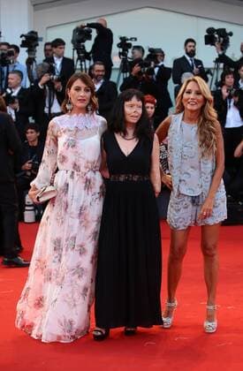 August 30, 2017 - Venice, Italy - Jo Squillo, Valentina Pitzalis and Francesca Carollo walks the red carpet ahead of the Downsizing screening and Opening Ceremony during the 74th Venice Film Festival at Sala Grande on August 30, 2017 in Venice, Italy Venice Italy  - ZUMAn230 20170830_zaa_n230_448 Copyright: xMatteoxChinellatox