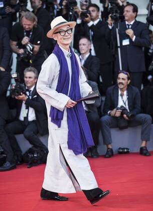 (170830) -- VENICE, Aug. 30, 2017 -- Director and the jury member of the 74th edition of the Venice Film Festival competition Yonfan arrives on the red carpet of the premiere of the film Downsizing which opens the 74th edition of the Venice Film Festival in Venice, Italy, on Aug. 30, 2017. The 74th edition of the Venice Film Festival lasts from Aug. 30 to Sept. 9. ) ITALY-VENICE-FILM FESTIVAL-OPENING CEREMONY-RED CARPET JinxYu 
