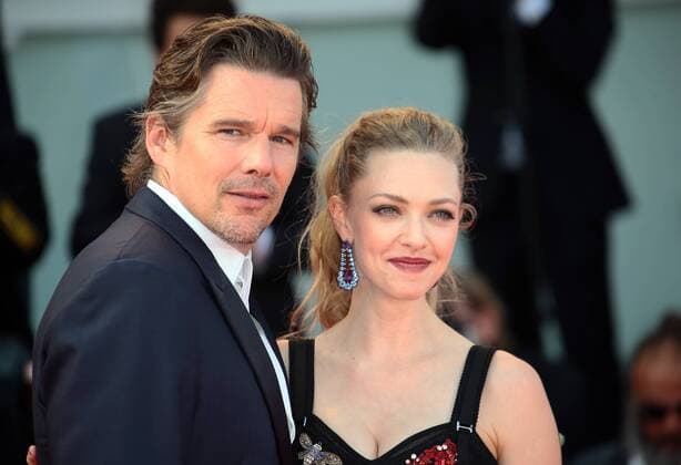 August 31, 2017 - Venice, Italy - Ethan Hawke and Amanda Seyfried attend the First Reformed red carpet during the 74th Venice Film Festival in Venice, Italy, on August 31, 2017. Venice Italy  - ZUMAn230 20170831_zaa_n230_444 Copyright: xMatteoxChinellatox