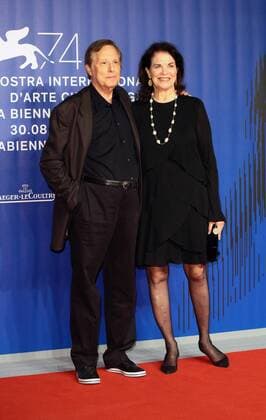 August 31, 2017 - Venice, Italy - Venice, Italy. 31th August, 2017. William Friedkin and wife on the red carpet ahead of the The Devil And Father Amorth screening during the 74th Venice Film Festival Venice Italy  - ZUMAn230 20170831_zaa_n230_574 Copyright: xMatteoxChinellatox