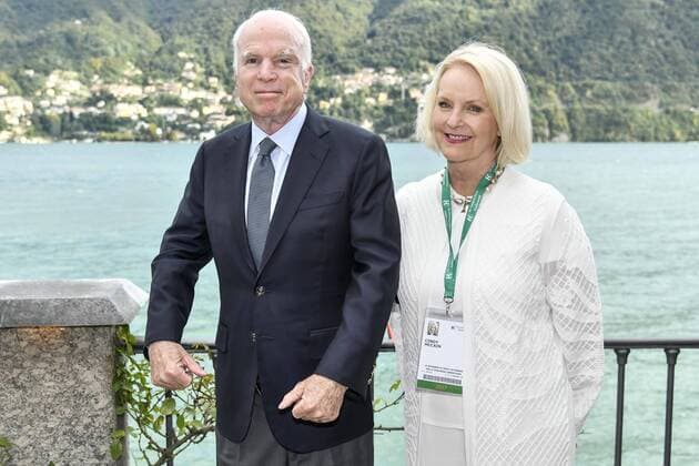 Cernobbio. The European House Ambrosetti 43rd edition 2017. Pictured: John McCain Cindy McCain  Copyright: xRiccardoxGiordanox xIPAx xFotosickix
