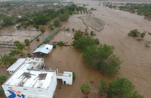 Aerial view of the damage in Los Cabos, Baja California, Mexico, on 1 September 2017. The tropical storm Lidia killed at least three people, including a minor. In addition to these fatalities, Lidia caused in the last hours floods, damages in infrastructures and hundreds of people evacuated. Lidia leaves three dead as it passes through Baja California !ACHTUNG: NUR REDAKTIONELLE NUTZUNG!  Copyright: xCarlosxCaboyox MEX50 20170902-636399087311420364