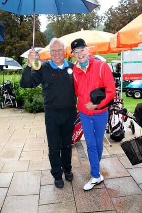 Franz (Bulle) Roth, Prinzessin Uschi Hohenlohe-Oehringen, Tabaluga Golf Cup 2017 im Golfclub Tutzing in Tutzing am 02.09.2017
