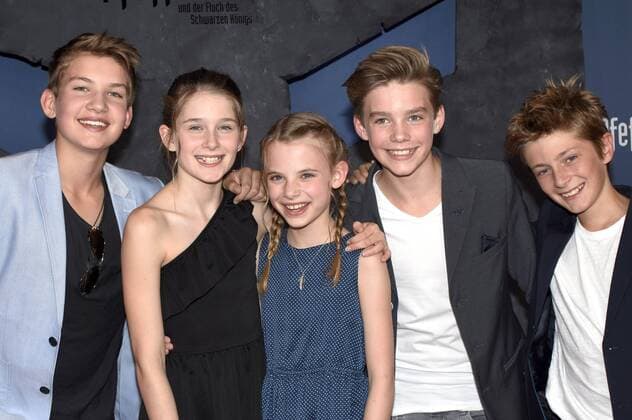 Luke Matt Röntgen, Marleen Quentin, Emilia Flint, Ruben Storck und Leo Gapp bei der Premiere des Kinofilms Die Pfefferkörner und der Fluch des schwarzen Königs im Cinemaxx am Dammtor. Hamburg, 03.09.2017 Foto:xC.xNiehausx xFuturexImage