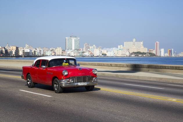 Vintage 1956 Buick on the Malecon, Centro Habana, Havana, Cuba, West Indies, Central America Copyright: RichardxMaschmeyer 801-2073 Editorial Use Only