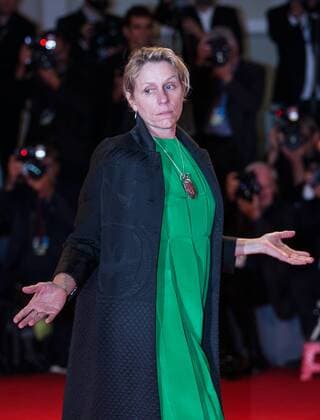 (170905) -- VENICE, Sept. 5, 2017 -- Actress Frances McDormand attends the premiere of the movie Three Billboards Outside Ebbing, Missouri at the 74th Venice Film Festival in Venice, Italy, Sept. 4, 2017. )(yy) ITALY-VENICE-FILM FESTIVAL- THREE BILLBOARDS OUTSIDE EBBING, MISSOURI -PREMIERE jinxyu 