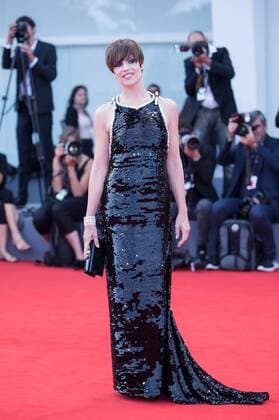 (170905) -- VENICE, Sept. 5, 2017 -- Actress Micaela Ramazzotti attends the premiere of the movie Una Famiglia at the 74th Venice Film Festival in Venice, Italy, Sept. 4, 2017. )(yy) ITALY-VENICE-FILM FESTIVAL- UNA FAMIGLIA -PREMIERE jinxyu 
