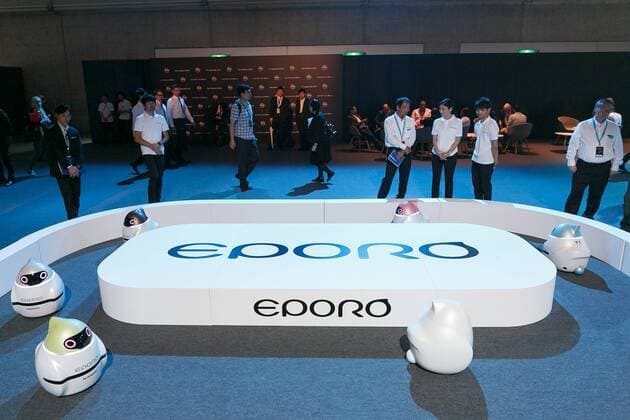 Nissan EPORO robot cars on display during a World Premiere event for the new Nissan LEAF at Makuhari Messe Convention Center on September 6, 2017, Chiba, Japan. Hiroto Saikawa, Nissan President and CEO, introduced the new model LEAF which has an extended range of 400km per charge and includes Nissan s ProPILOT autonomous driving technology. The zero emission vehicle will be available in Japan from October 2nd and in the US, Canada and Europe from January 2018.  (gxta_nissanleafworldpremiere054)
