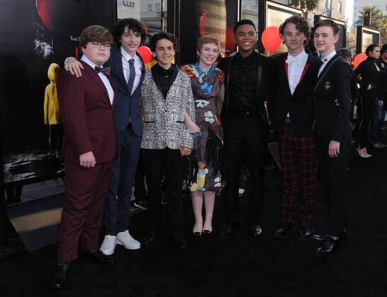 September 5, 2017 - Hollywood, CA, U.S. - 05 September 2017 - Hollywood, California - Jeremy Ray Taylor, Finn Wolfhard, Jack Grazer, Sophia Lillis, Chosen Jacobs, Wyatt Oleff, Jaeden Lieberher. World Premiere of IT held at TCL Chinese Theater in Hollywood. Photo Credit: AdMedia Hollywood U.S. - ZUMAa123 20170905_zaa_a123_077 Copyright: xBirdiexThompsonx