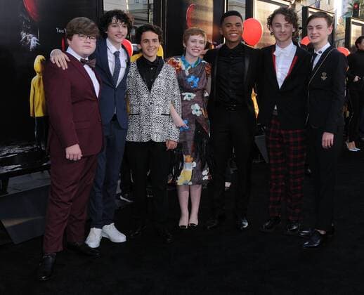 September 5, 2017 - Hollywood, CA, U.S. - 05 September 2017 - Hollywood, California - Jeremy Ray Taylor, Finn Wolfhard, Jack Grazer, Sophia Lillis, Chosen Jacobs, Wyatt Oleff, Jaeden Lieberher. World Premiere of IT held at TCL Chinese Theater in Hollywood. Photo Credit: AdMedia Hollywood U.S. - ZUMAa123 20170905_zaa_a123_079 Copyright: xBirdiexThompsonx