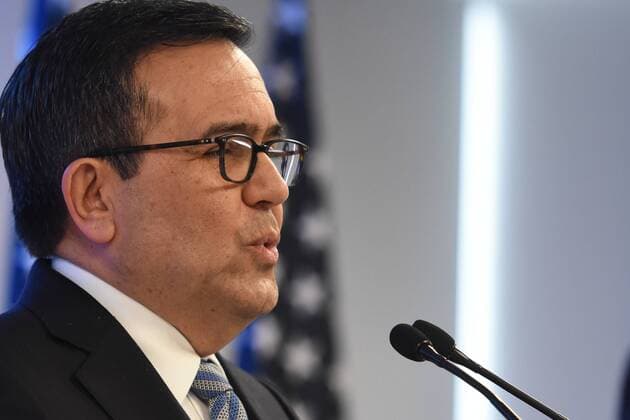September 5, 2017 - Mexico City, Mexico, Mexico - Ildefonso Guajardo Villarreal, Secretary of Economy is seen during his speech at meeting with the media as part of the Second Round of NAFTA Negotiations on September 05, 2017 in Mexico City, Mexico Mexico City Mexico  - ZUMAn230 20170905_zaa_n230_452 Copyright: xCarlosxTischlerx