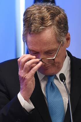 September 5, 2017 - Mexico City, Mexico, Mexico - Robert Lighthizer, United States Trade Representative is seen during his speech at meeting with the media as part of the Second Round of NAFTA Negotiations on September 05, 2017 in Mexico City, Mexico Mexico City Mexico  - ZUMAn230 20170905_zaa_n230_464 Copyright: xCarlosxTischlerx