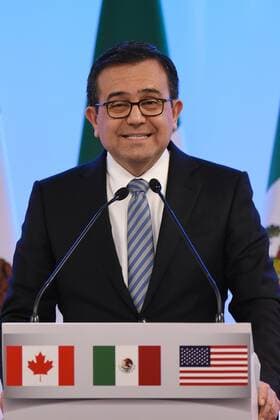 September 5, 2017 - Mexico City, Mexico, Mexico - Ildefonso Guajardo Villarreal, Secretary of Economy is seen during his speech at meeting with the media as part of the Second Round of NAFTA Negotiations on September 05, 2017 in Mexico City, Mexico Mexico City Mexico  - ZUMAn230 20170905_zaa_n230_468 Copyright: xCarlosxTischlerx