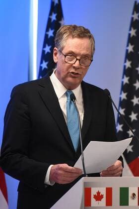 September 5, 2017 - Mexico City, Mexico, Mexico - Robert Lighthizer, United States Trade Representative is seen during his speech at meeting with the media as part of the Second Round of NAFTA Negotiations on September 05, 2017 in Mexico City, Mexico Mexico City Mexico  - ZUMAn230 20170905_zaa_n230_469 Copyright: xCarlosxTischlerx