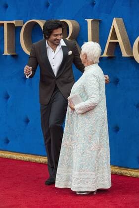 Victoria & Abdul UK premiere London, UK. Ali Fazal and Judi Dench at the Victoria & Abdul UK premiere held at Odeon Leicester Square on September 5, 2017 in London, England. LMK386-J706-060917 