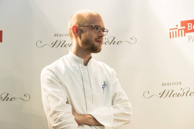 Meisterkoch der Region 2017 Rene Klages vom 17fuffzig in Burg (Spreewald) bei der Preisvergabe der Berliner Meisterkoeche 2017 beim Data Space in Berlin am 6. September 2017. Preisvergabe der Berliner Meisterkoeche 2017
