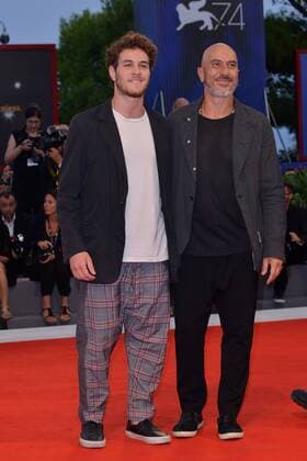74th Venice Film Festival 2017, Red Carpet Film Ammore E Malavita . Pictured: Roberto Ciufoli, Jacopo Ciufoli  Copyright: xSimonexComi Veneziax xIPAx xVeneziax
